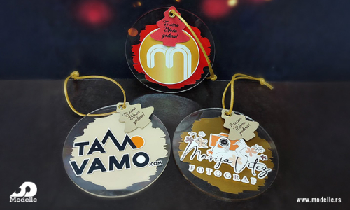 Personalizovani ukrasi za jelku sa logotipom